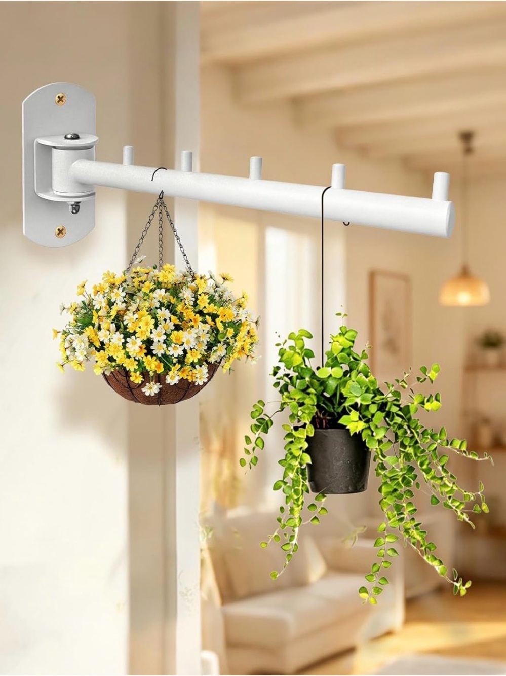 Multi-Functional Wall-Mounted Swivel Garment Racks - Picture 2 of 8